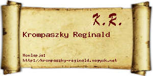 Krompaszky Reginald névjegykártya